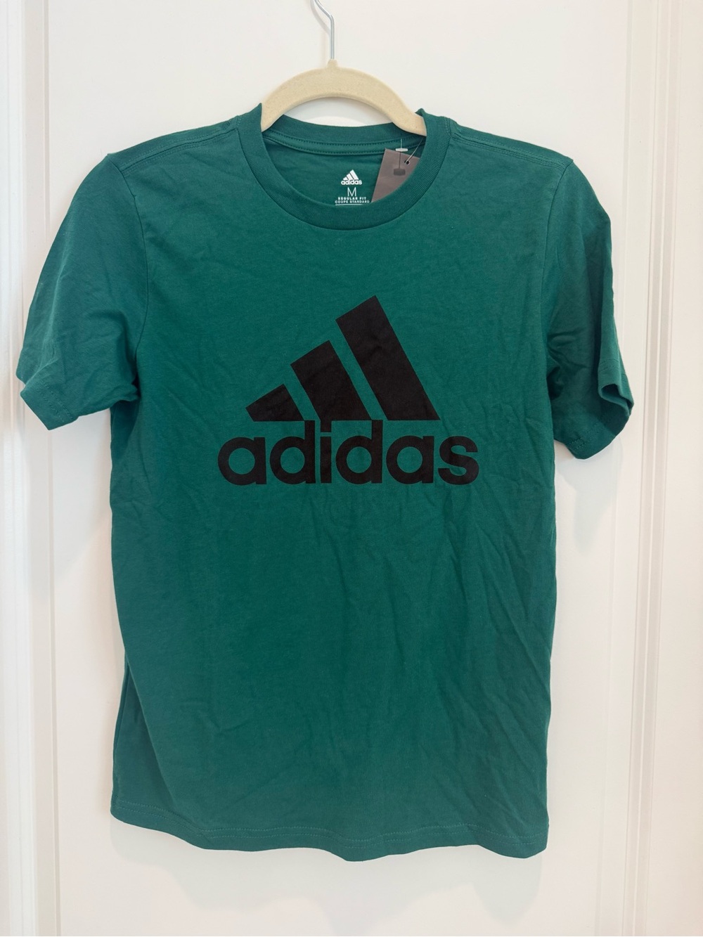 Adidas Boys Green Logo Tee NWT-M
